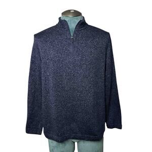 Telluride Clothing Company 1/4 Zip Pullover Sweater Men’s L Blue Heather Casual